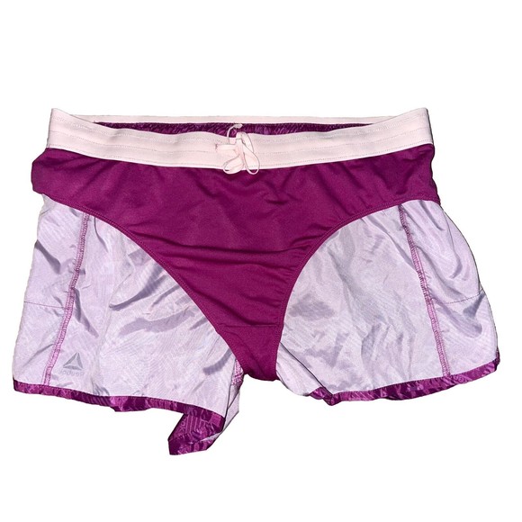 Reebok Women's Sz XL Purple Pink Running Athletic Relaxed Lined Zip Pocket‎ - Picture 8 of 8